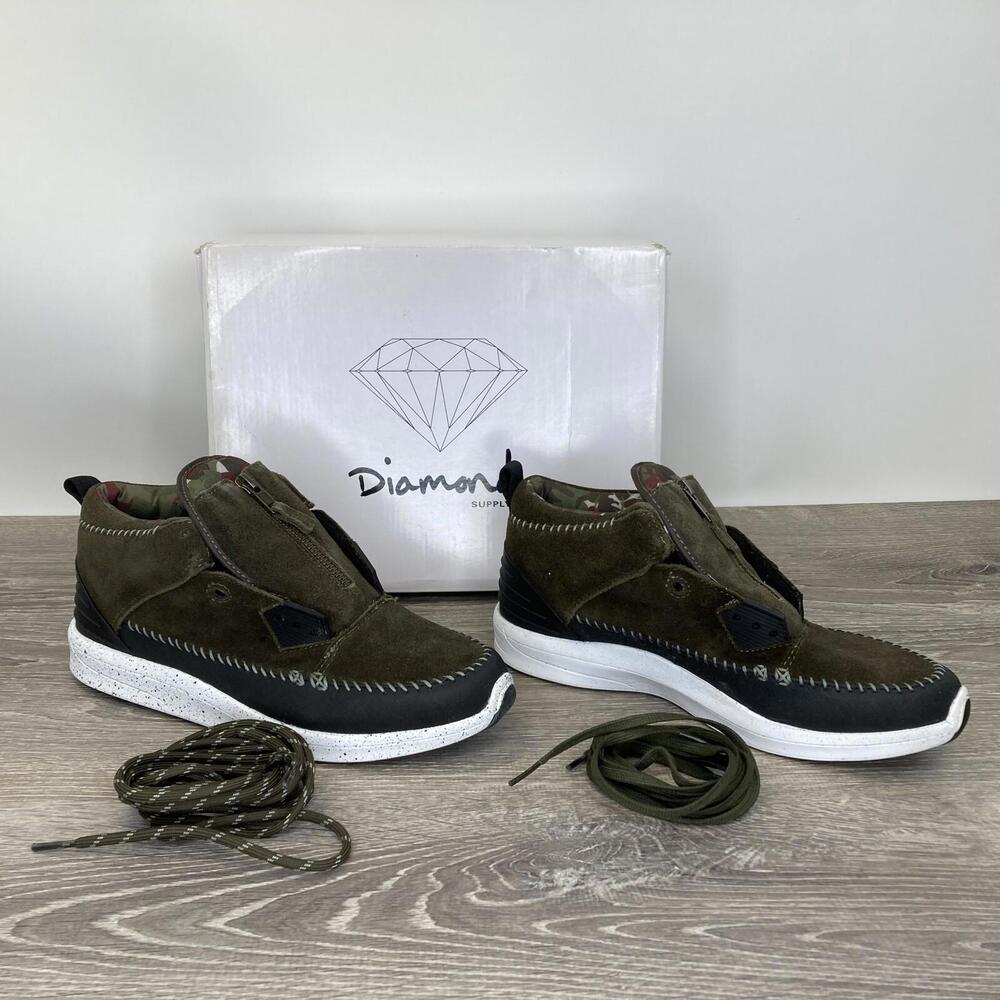 Diamond Supply Co Game Assn Native Trek Brown Suede Skateboard Shoes 9 w Box